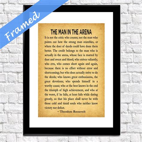 the man in the arena quote framed|man in the arena quote printable.